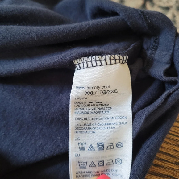 Tommy Hilfiger Blue Short Sleeve Logo T-shirt Size Women's XXL - Picture 6 of 6